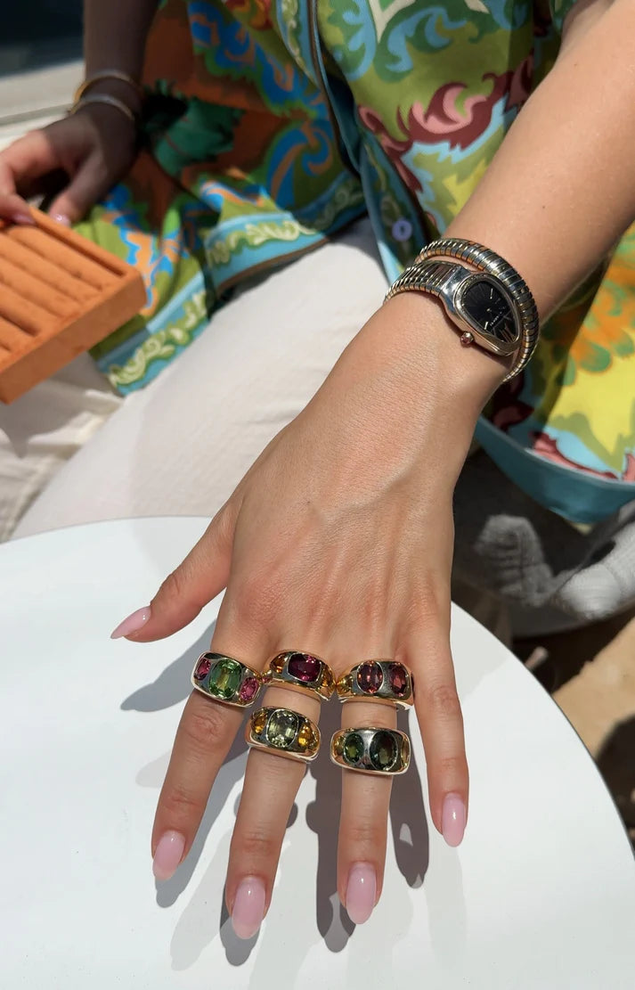 Elongated Cushion Cut Chunky Nomad Ring