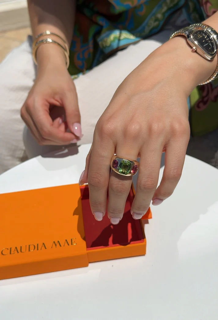 Elongated Cushion Cut Chunky Nomad Ring