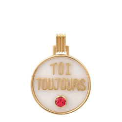 Toi Toujours Pendant in White Onyx and Pink Tourmaline