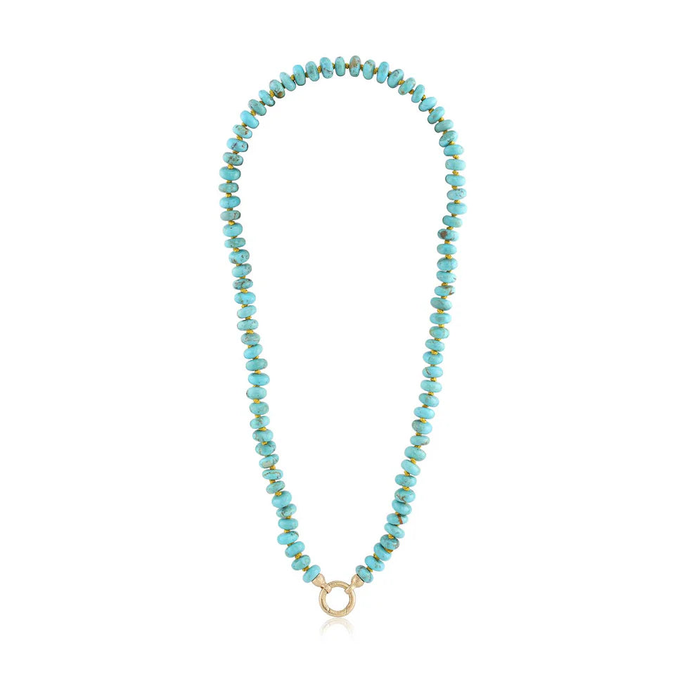 Turquoise calla necklace