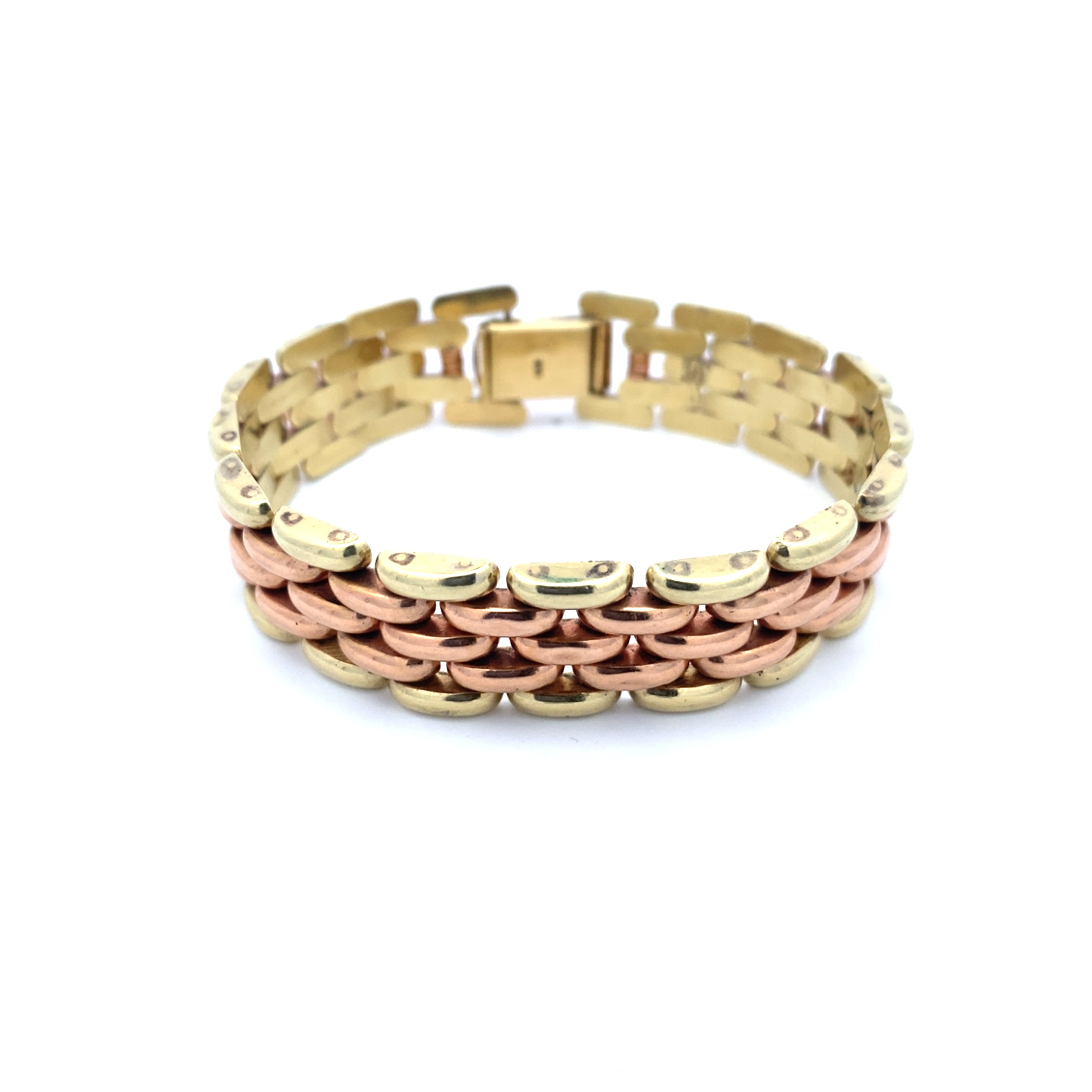 Vintage Yellow and Rose Gold Retro Bracelet