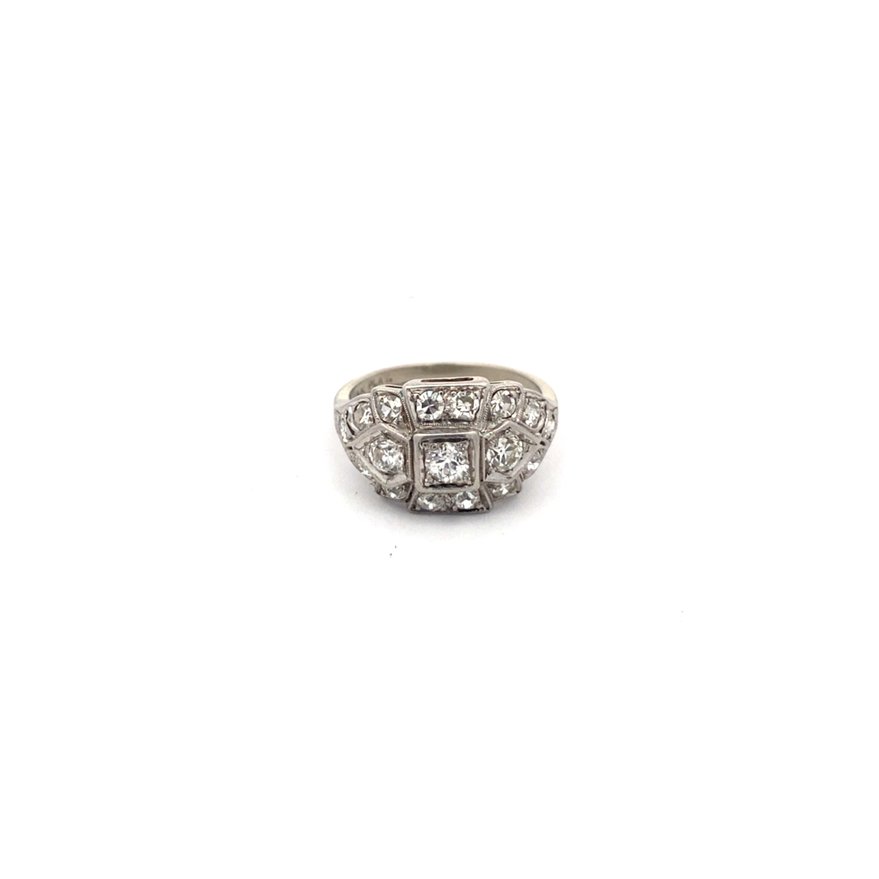 Vintage Art Deco Diamond Platinum Ring