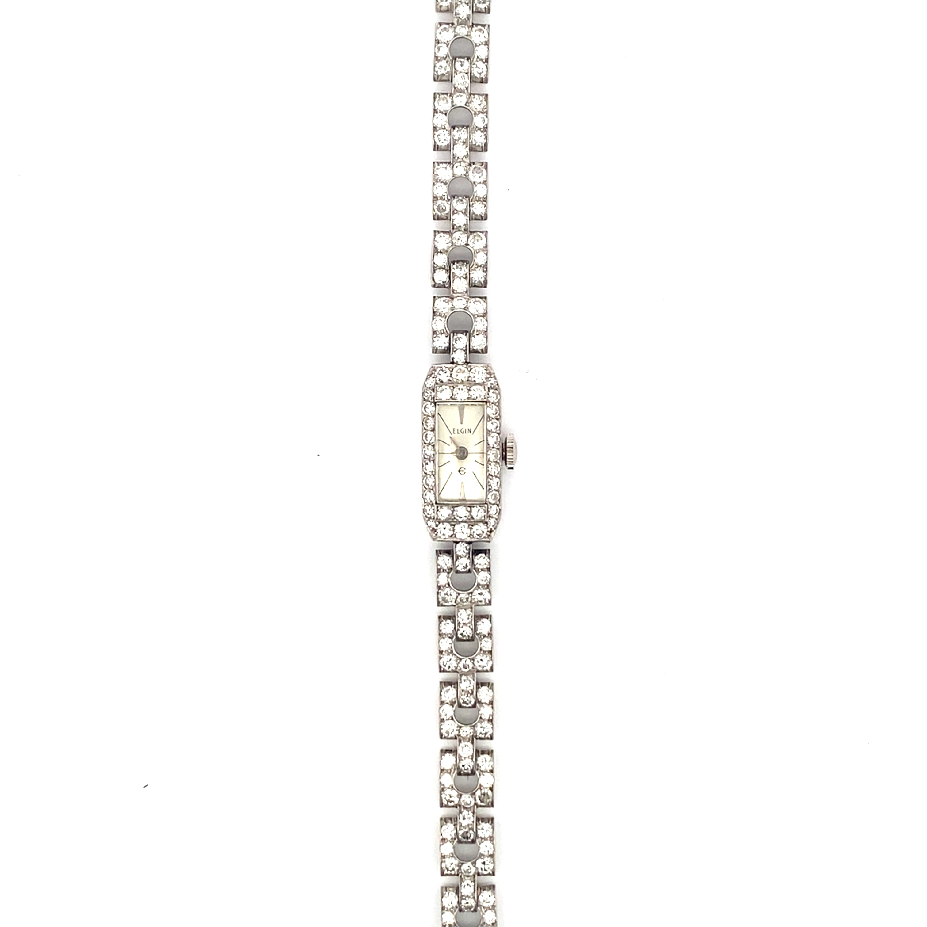 Vintage Art Deco Platinum Diamond Watch