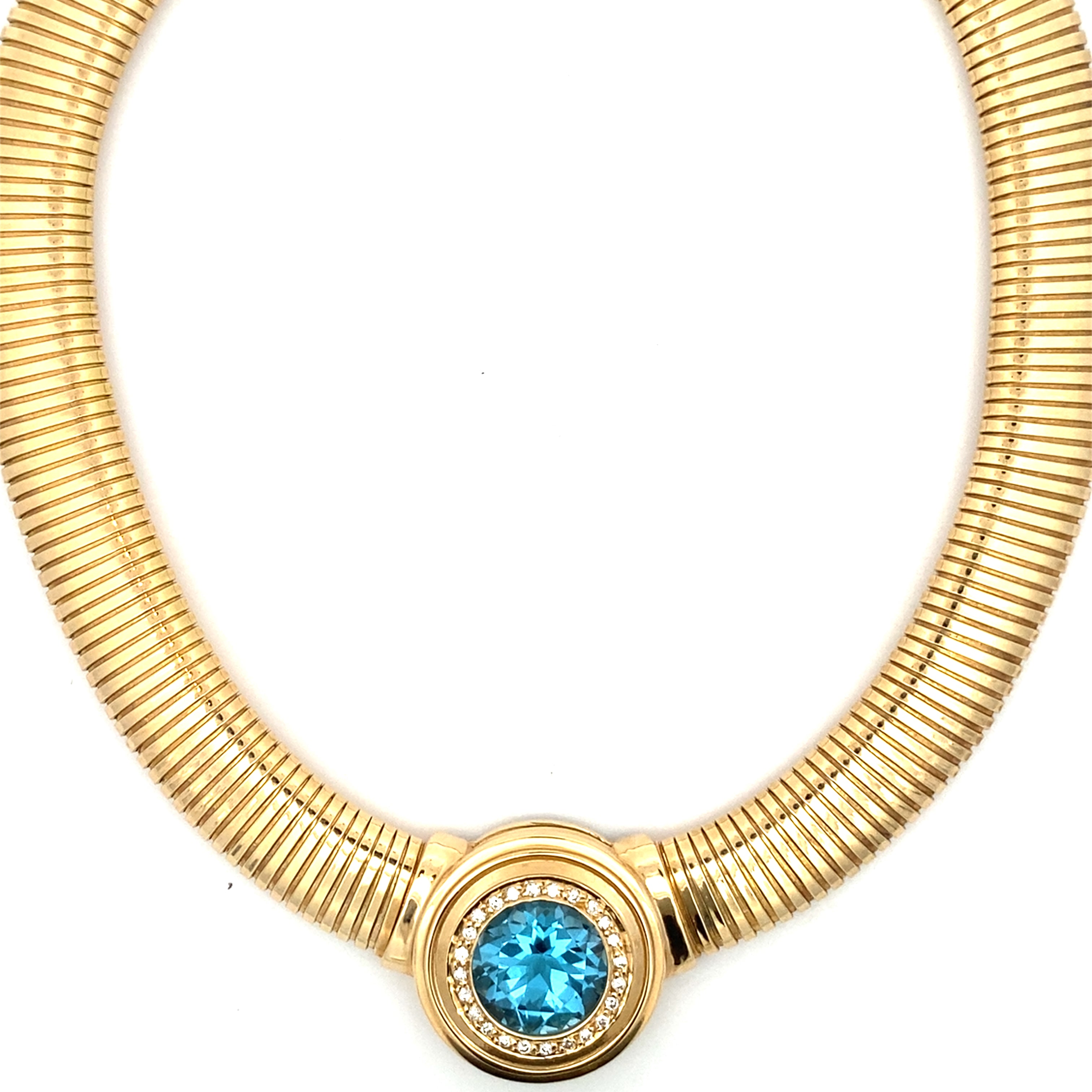 Vintage Topaz and Diamond Necklace