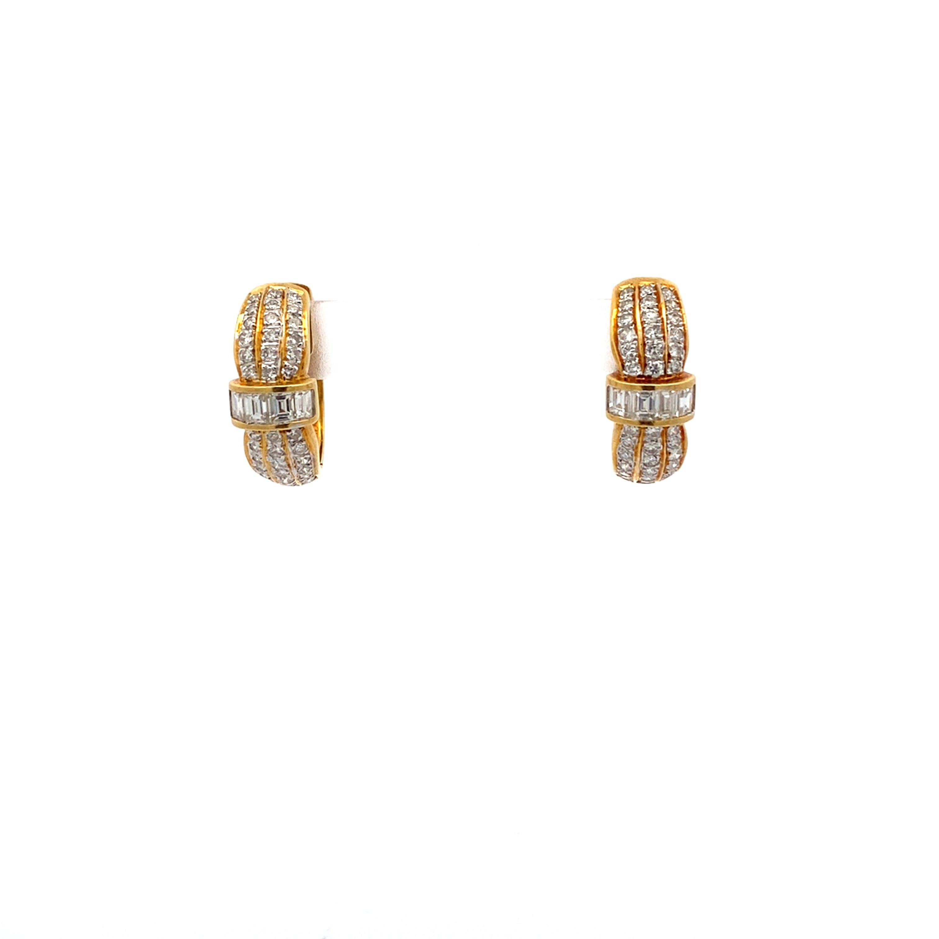 Vintage Diamond Hoop Earrings
