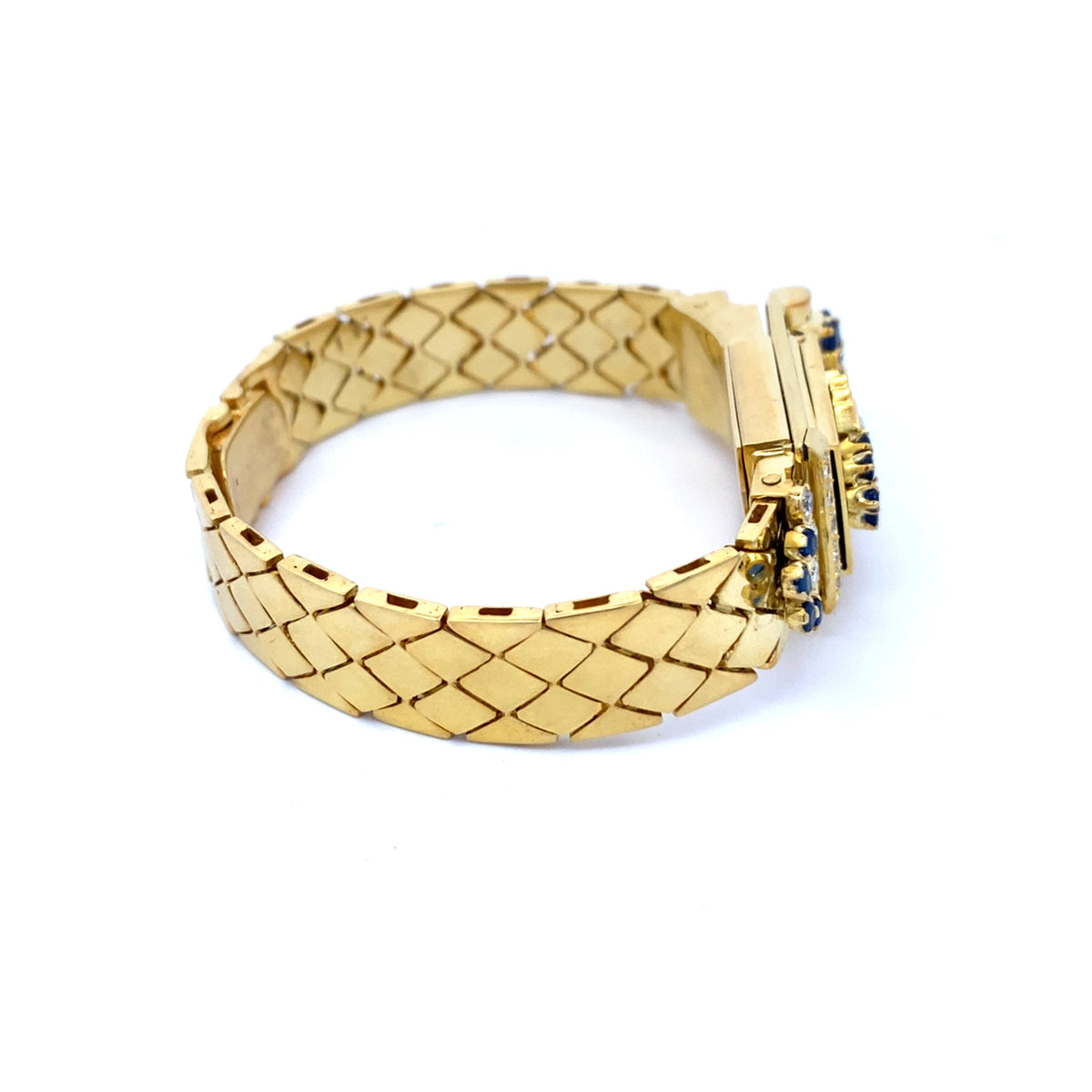 Vintage Retro Diamond & Sapphire Watch