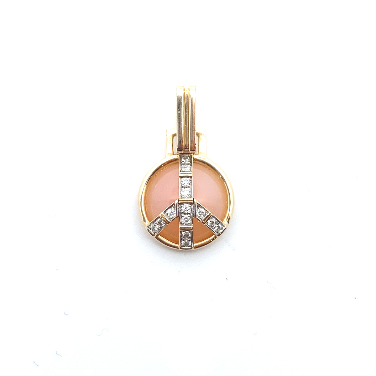 Mini Peace Pendant with Gemstones and Diamonds
