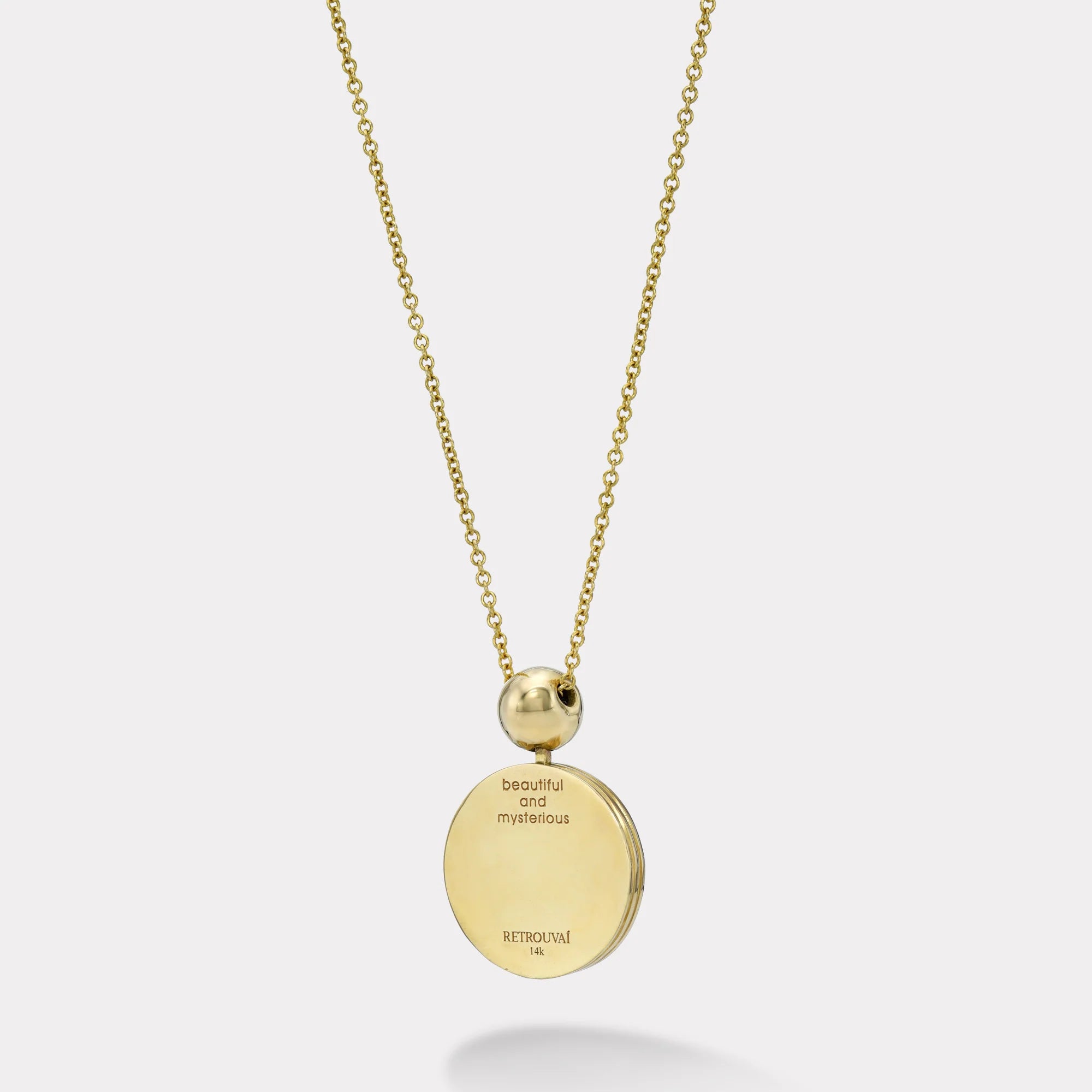 Fantasy Signet Pendant Necklace with Diamonds