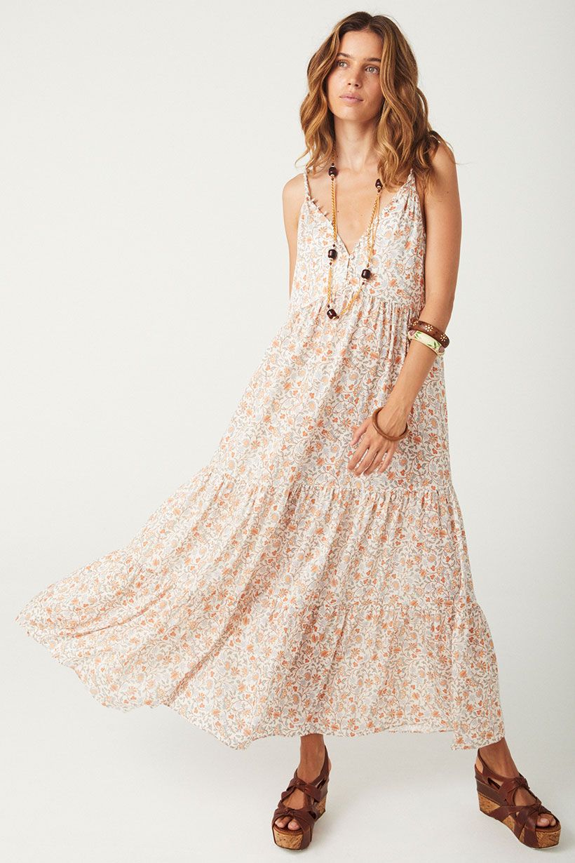 Sunshine Bandit Strappy Gown - Desert Sage