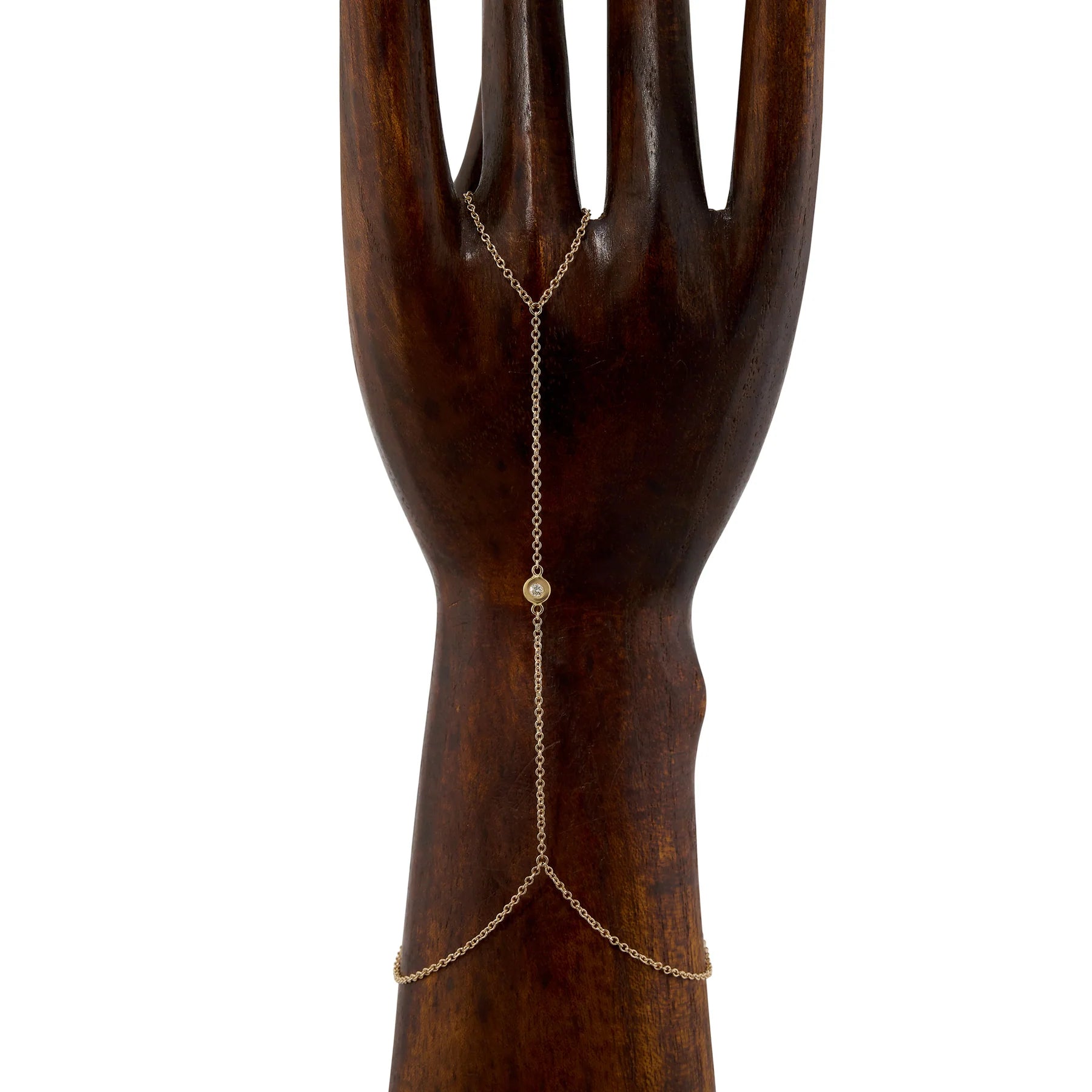 Diamond Bezel Finger Bracelet