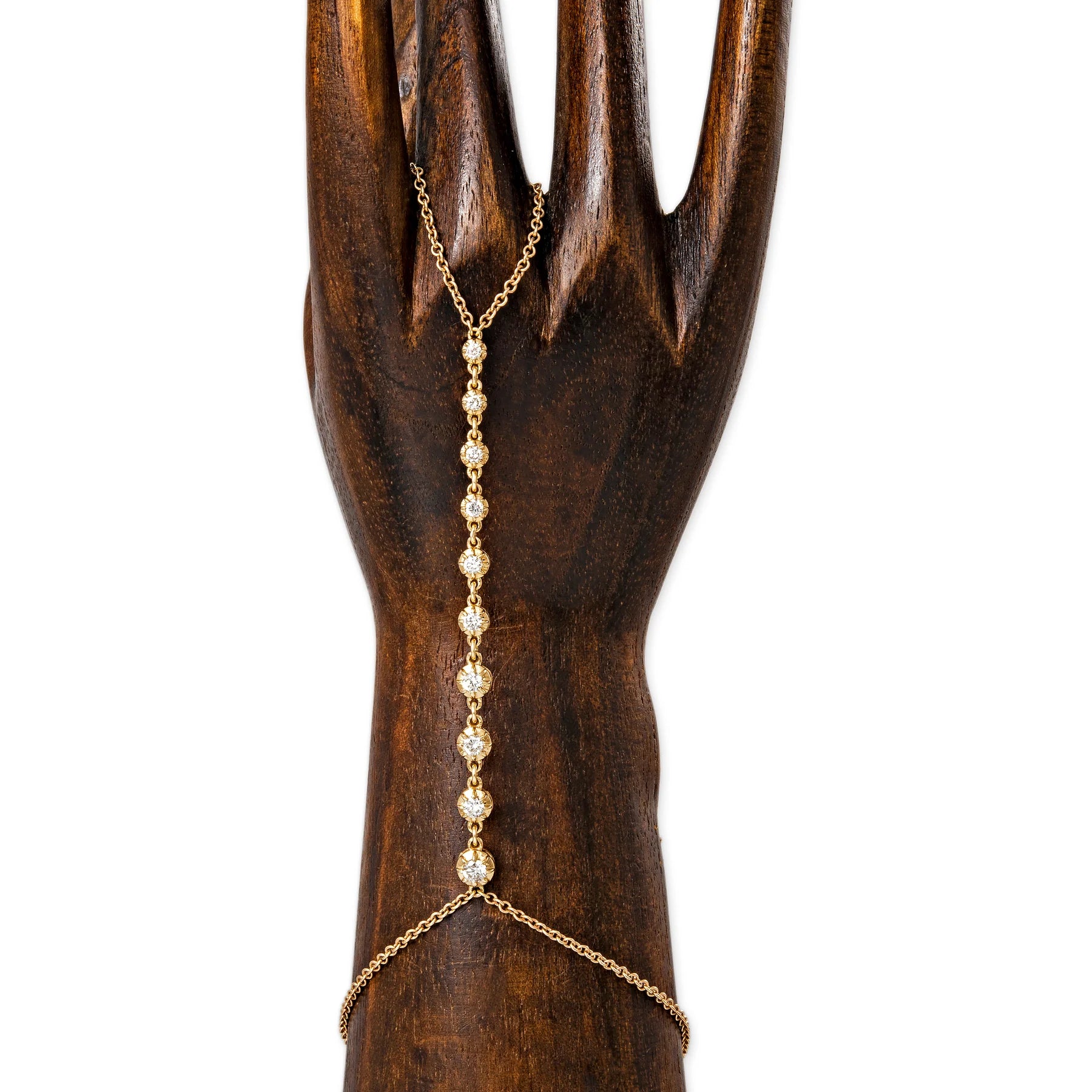 10 graduated Sophia diamond finger bracelet