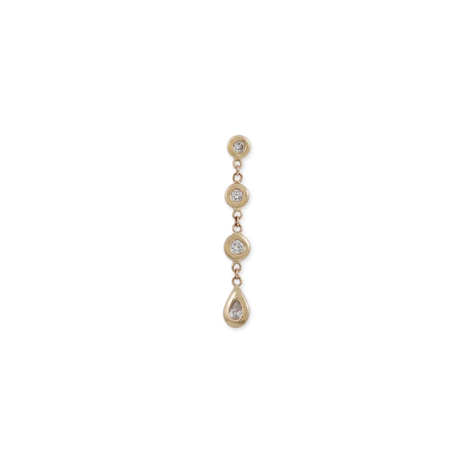 3+1 teardrop stud earring