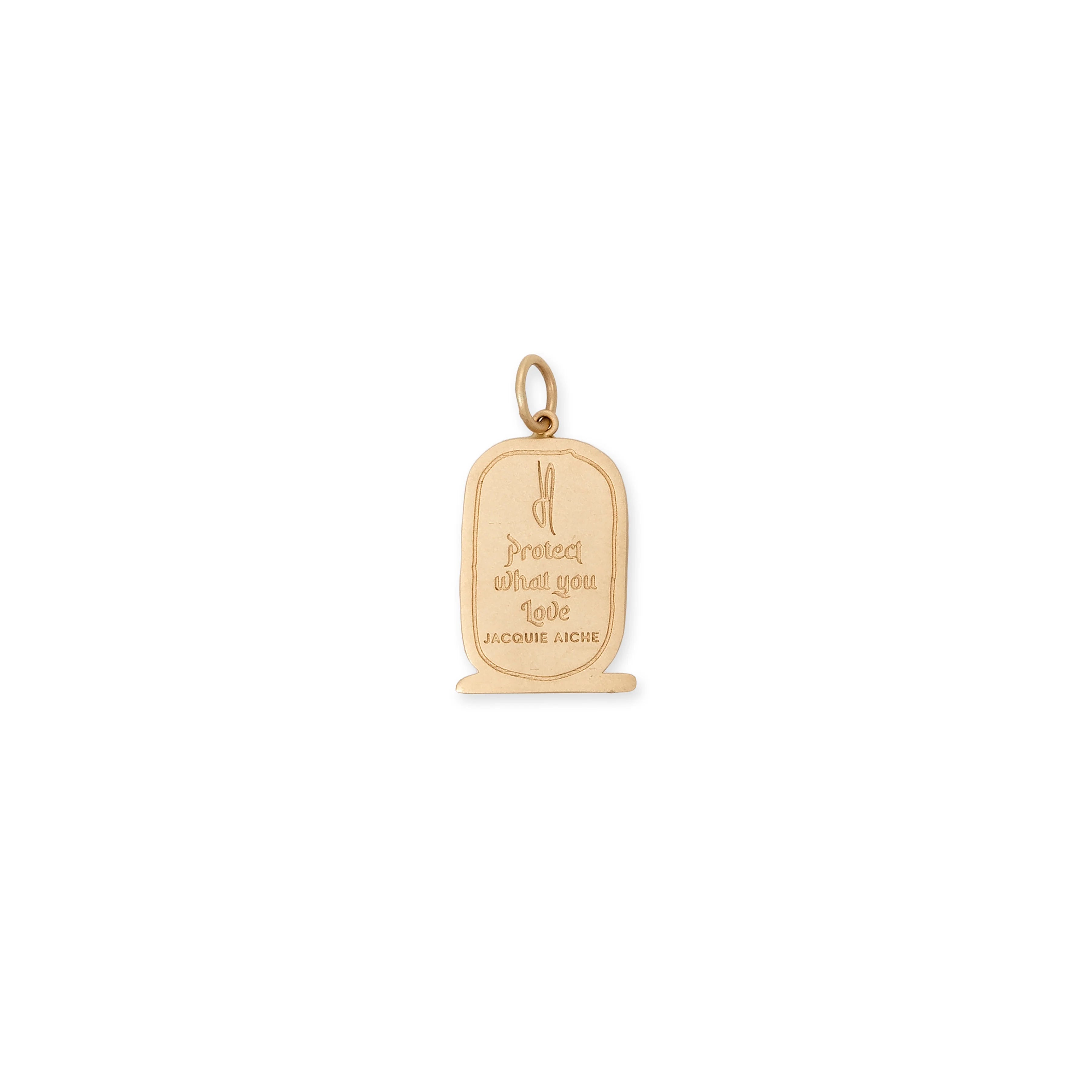 PAVE DIAMOND TRILLION CARTOUCHE CHARM