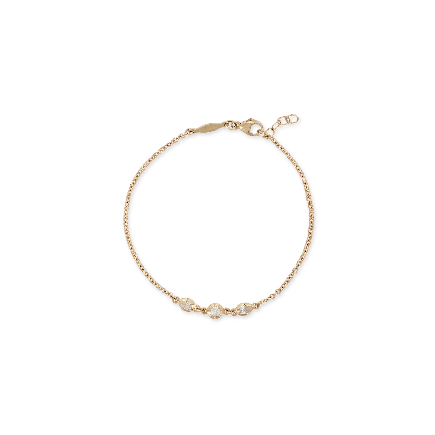 Teardrop + Round Sophia Diamond Bracelet