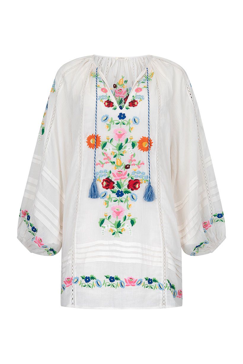 Florapaloosa Embroidered Tunic Dress – Wildflower