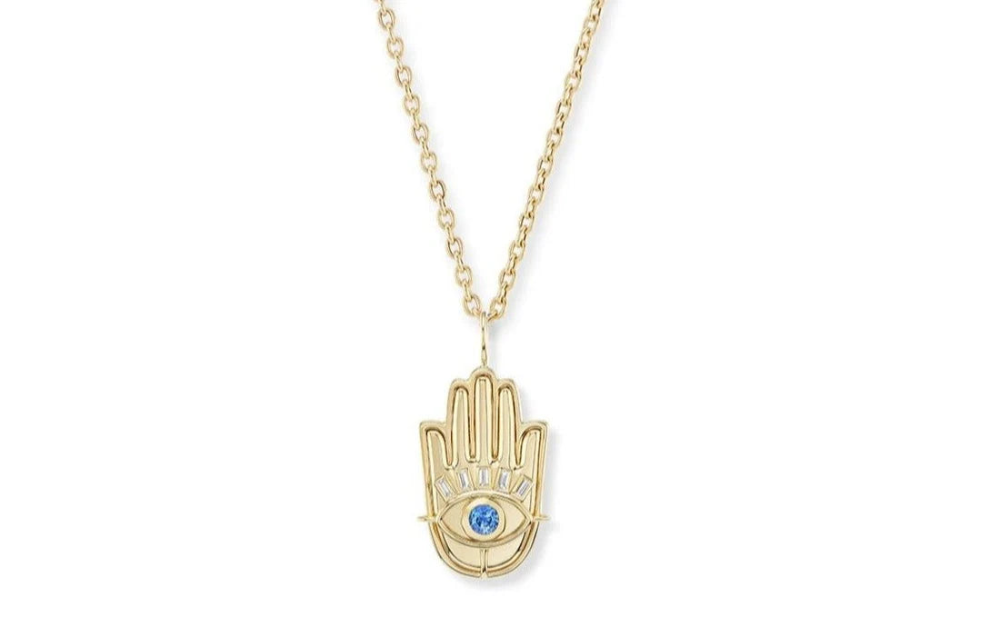 STONE HAMSA PENDANT