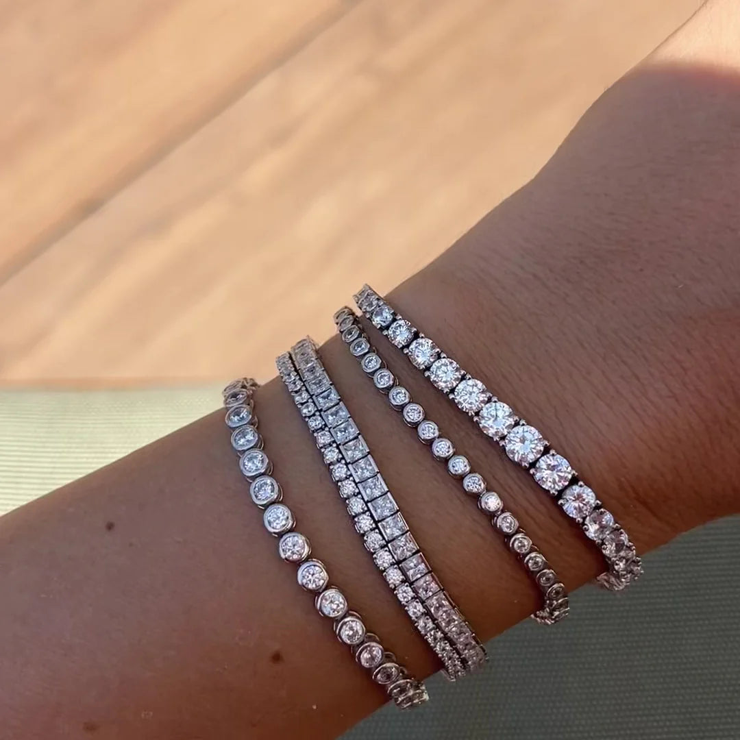 THE "POPPY" 2MM BEZEL TENNIS BRACELET