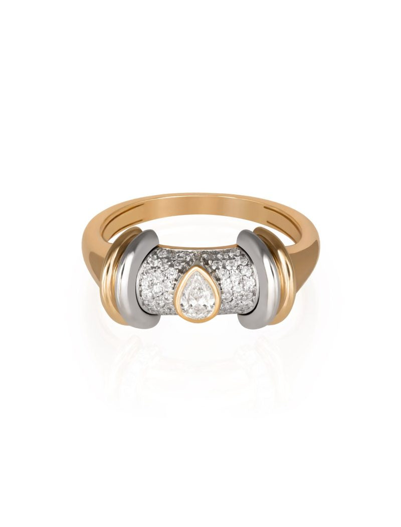 Warrior Full Diamond Drop Ring