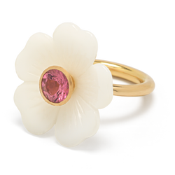 Flower Ring Opal Tourmaline