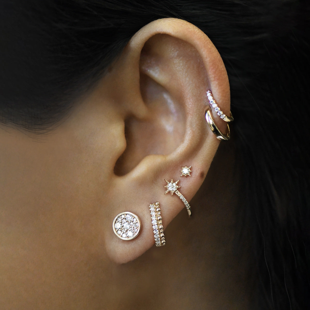 ROUND CLÉO PAVÉ STUDS