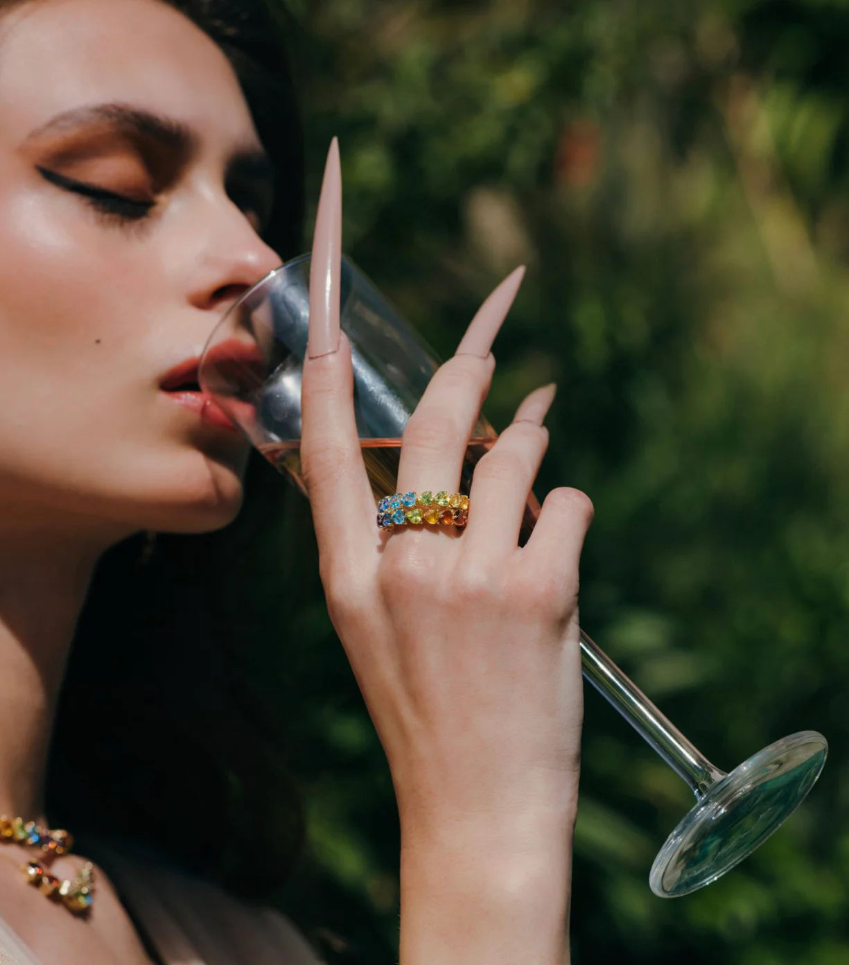 RAINBOW GEM ETERNITY RING