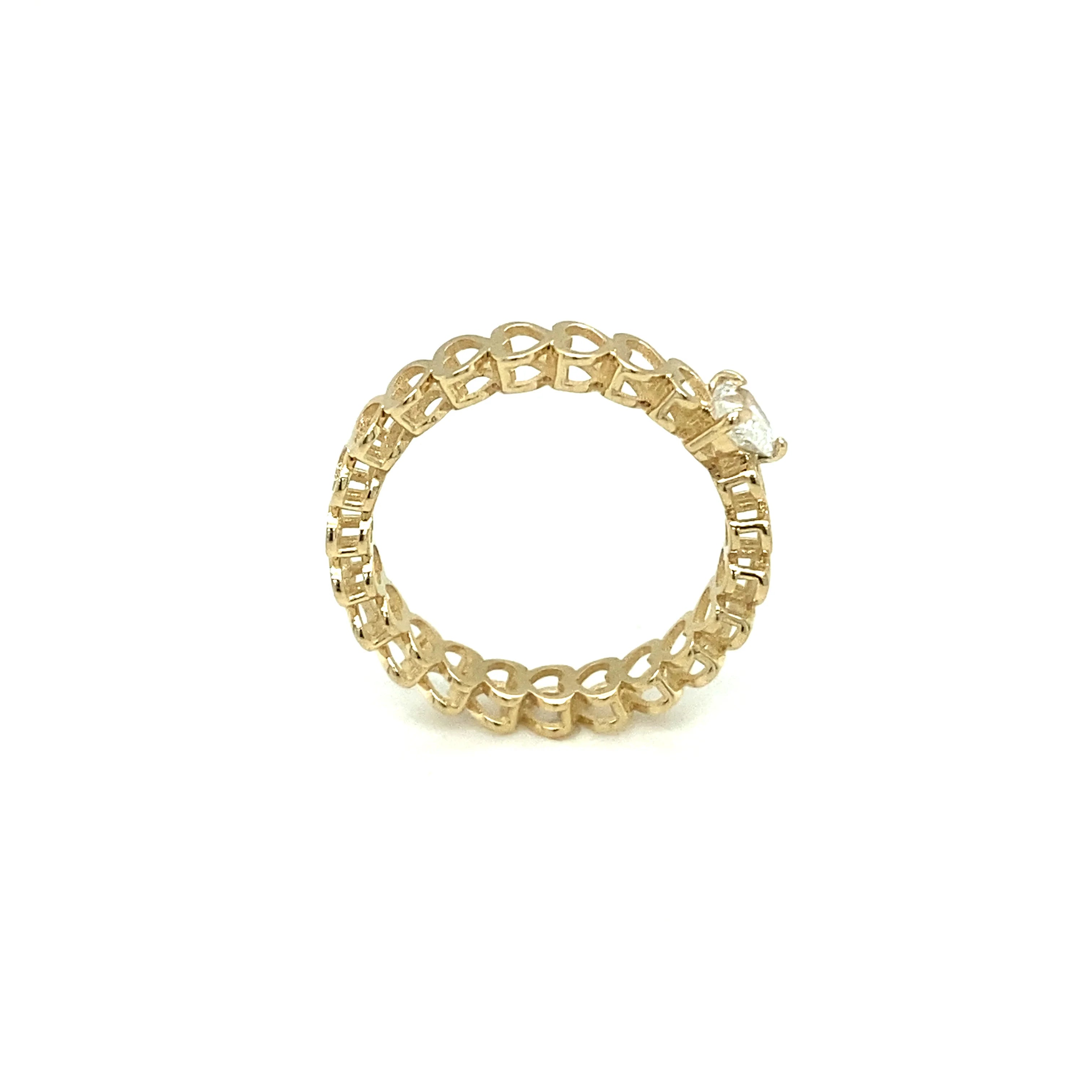 Diamond Heart Solitaire Ring