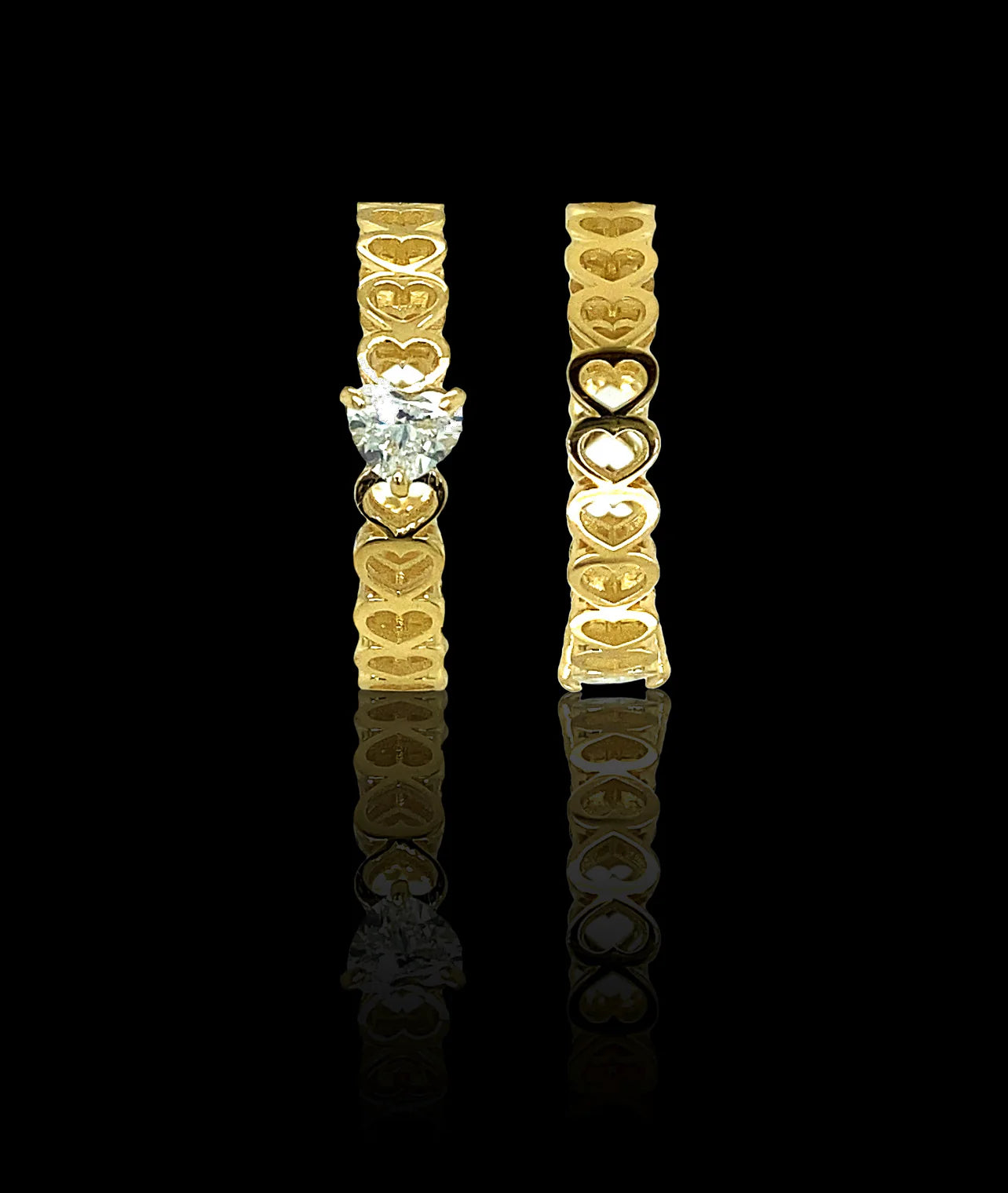 Diamond Heart Solitaire Ring