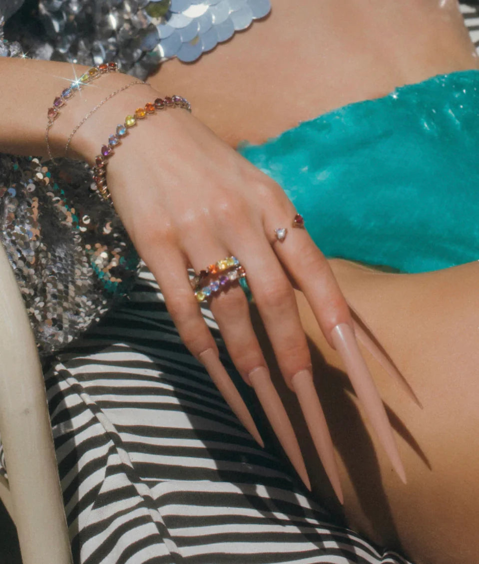 RAINBOW GEM ETERNITY RING