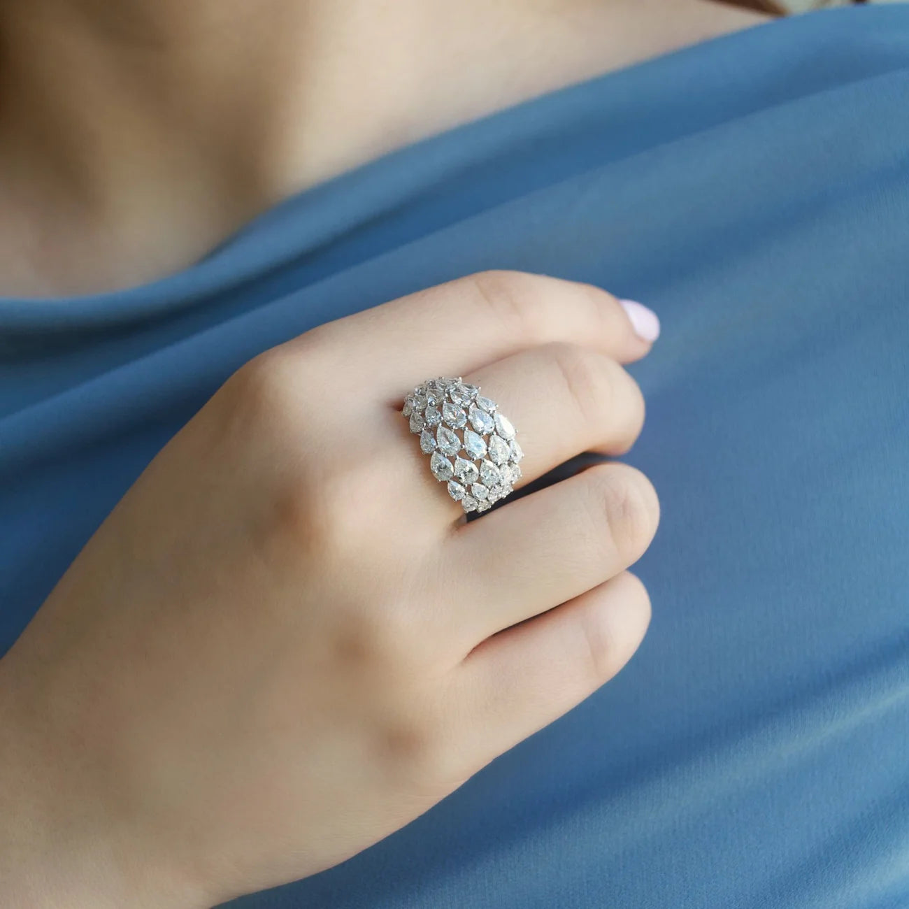 Narcissa Diamond Cocktail Ring