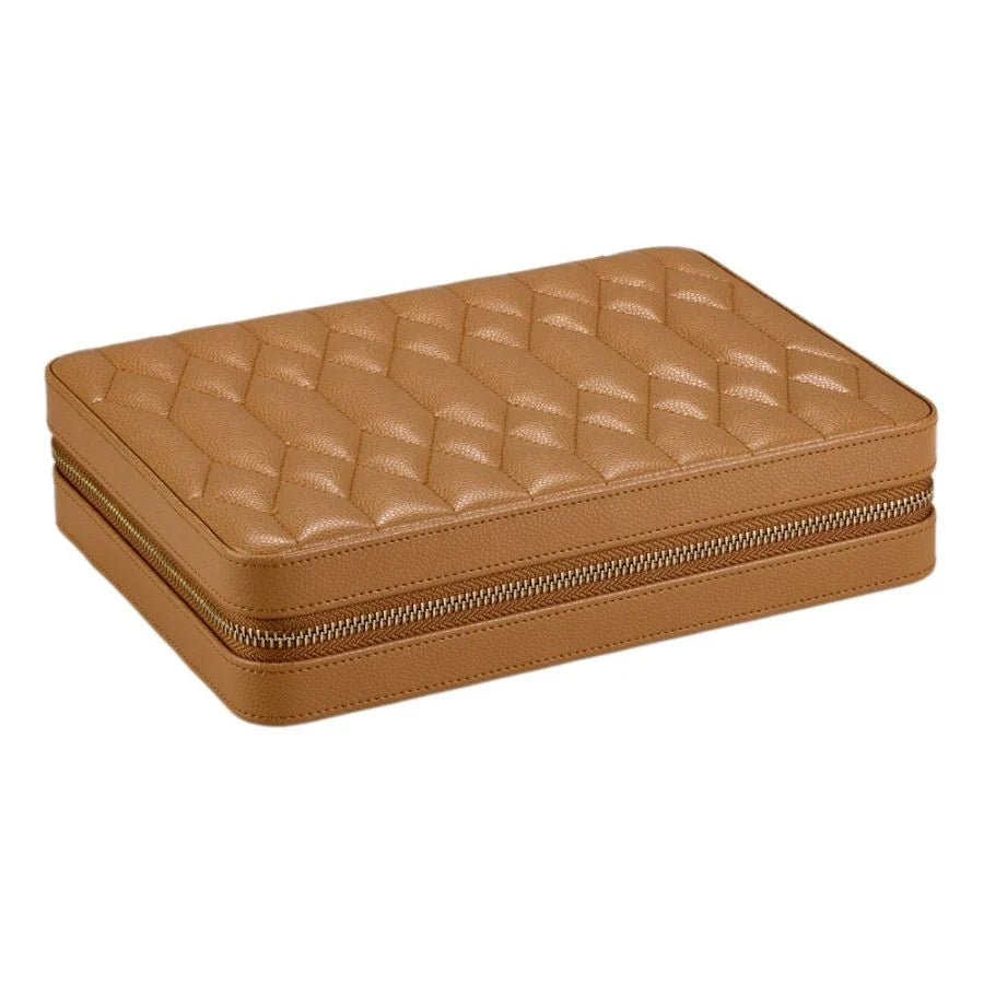 Lauren Large Zip Case in Caramel
