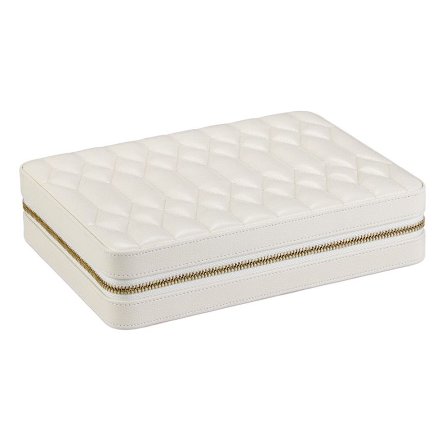 Lauren Large Zip Case in Ivory