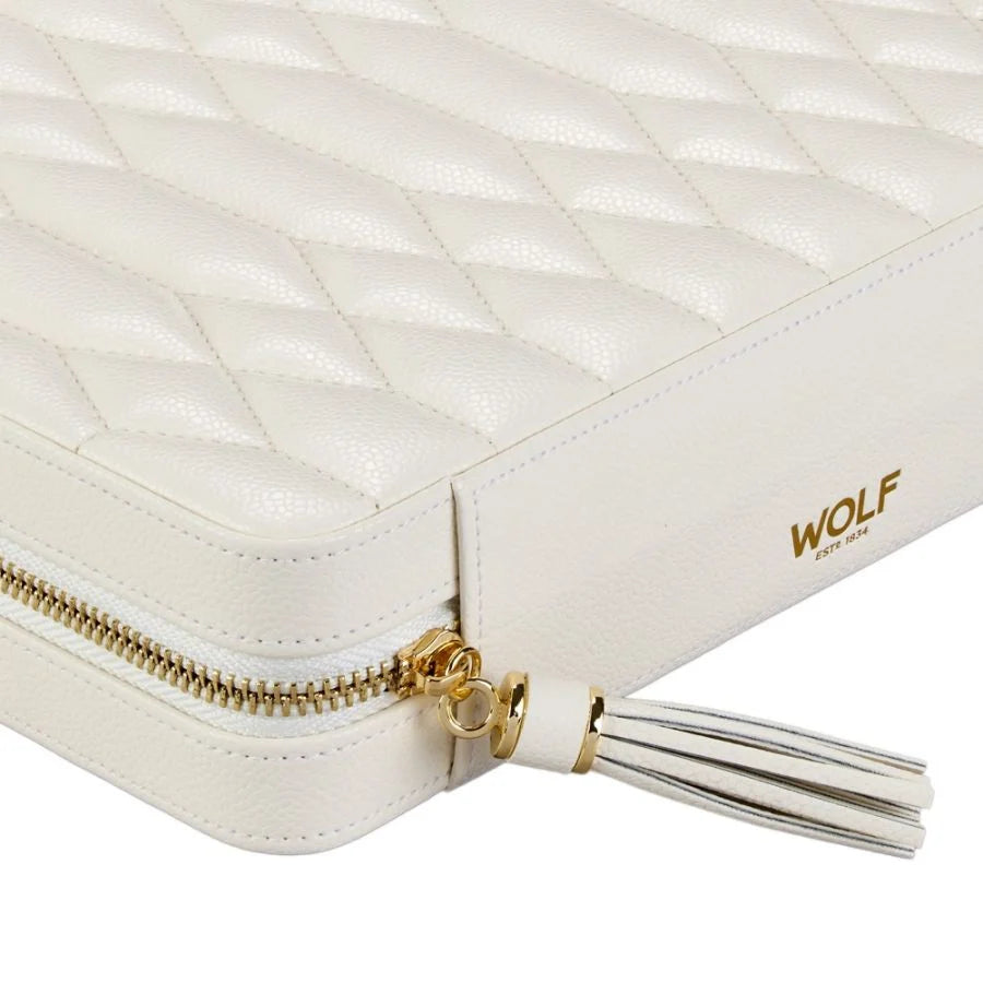 Lauren Large Zip Case in Ivory