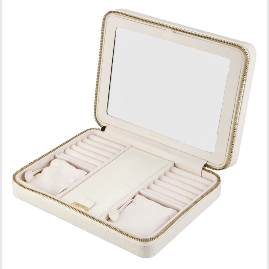 Lauren Large Zip Case in Ivory