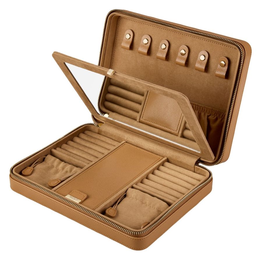 Lauren Large Zip Case in Caramel