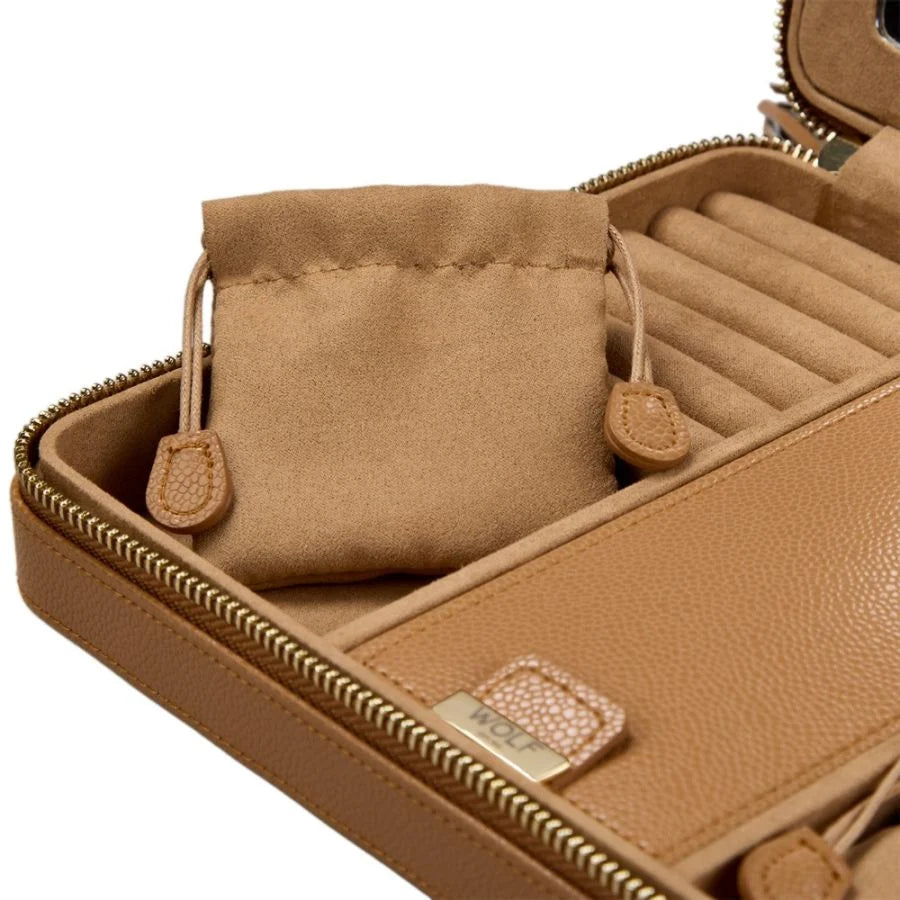 Lauren Large Zip Case in Caramel