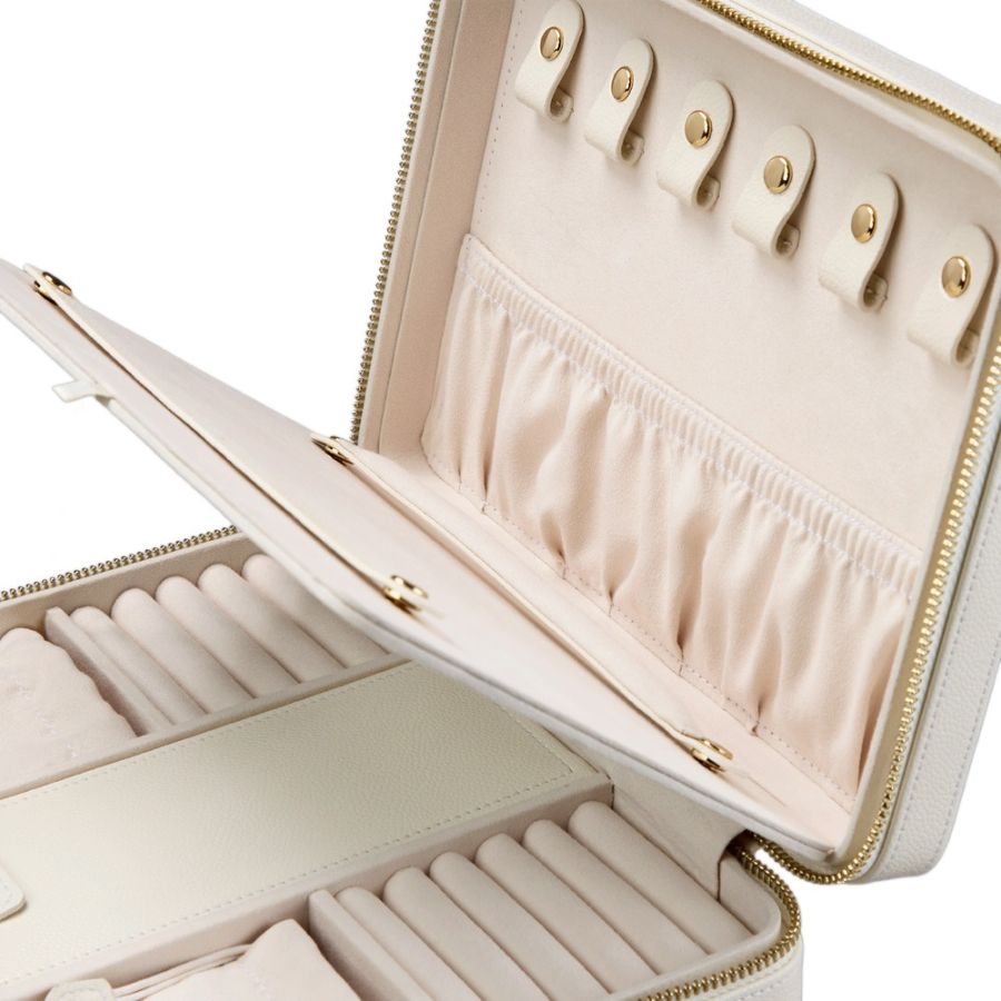Lauren Large Zip Case in Ivory