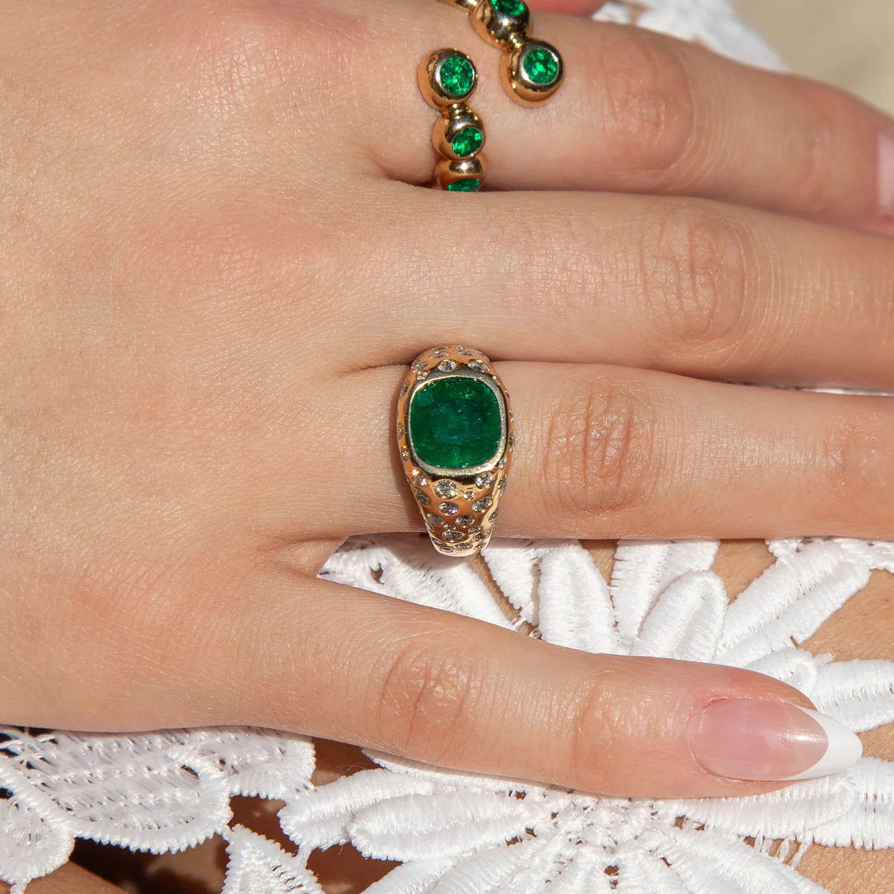 Lausanne Emerald Cocktail Ring