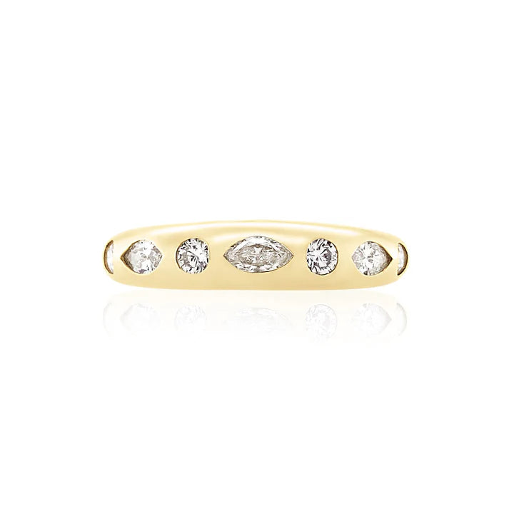 ROUND & MARQUISE SKINNY NOMAD RING