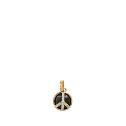 Mini Peace Pendant in Onyx and Diamonds