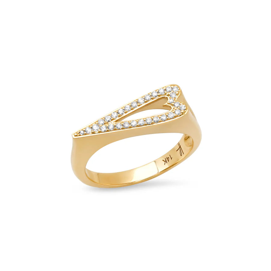Pave Heart Ring