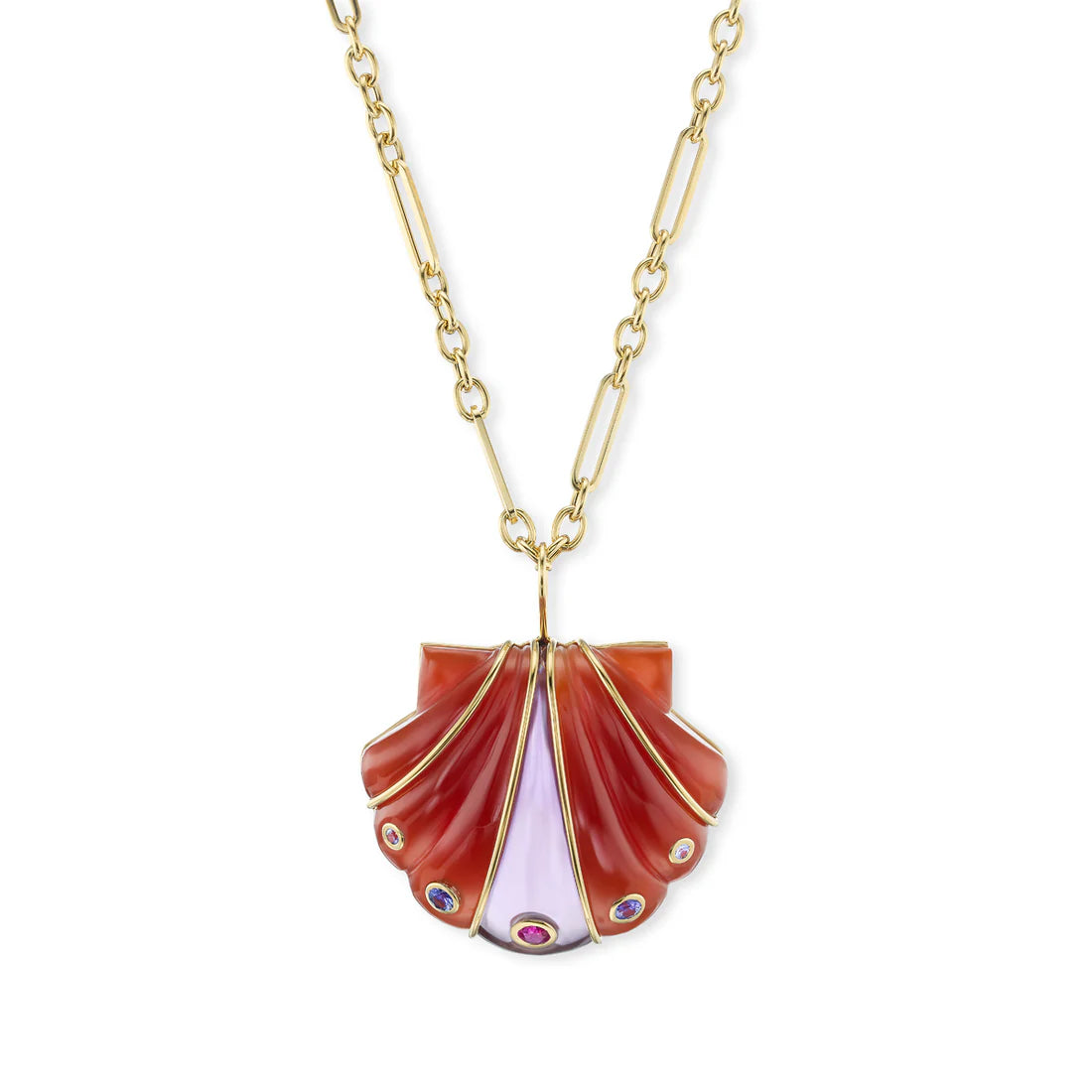 Large Stone Shell Pendant