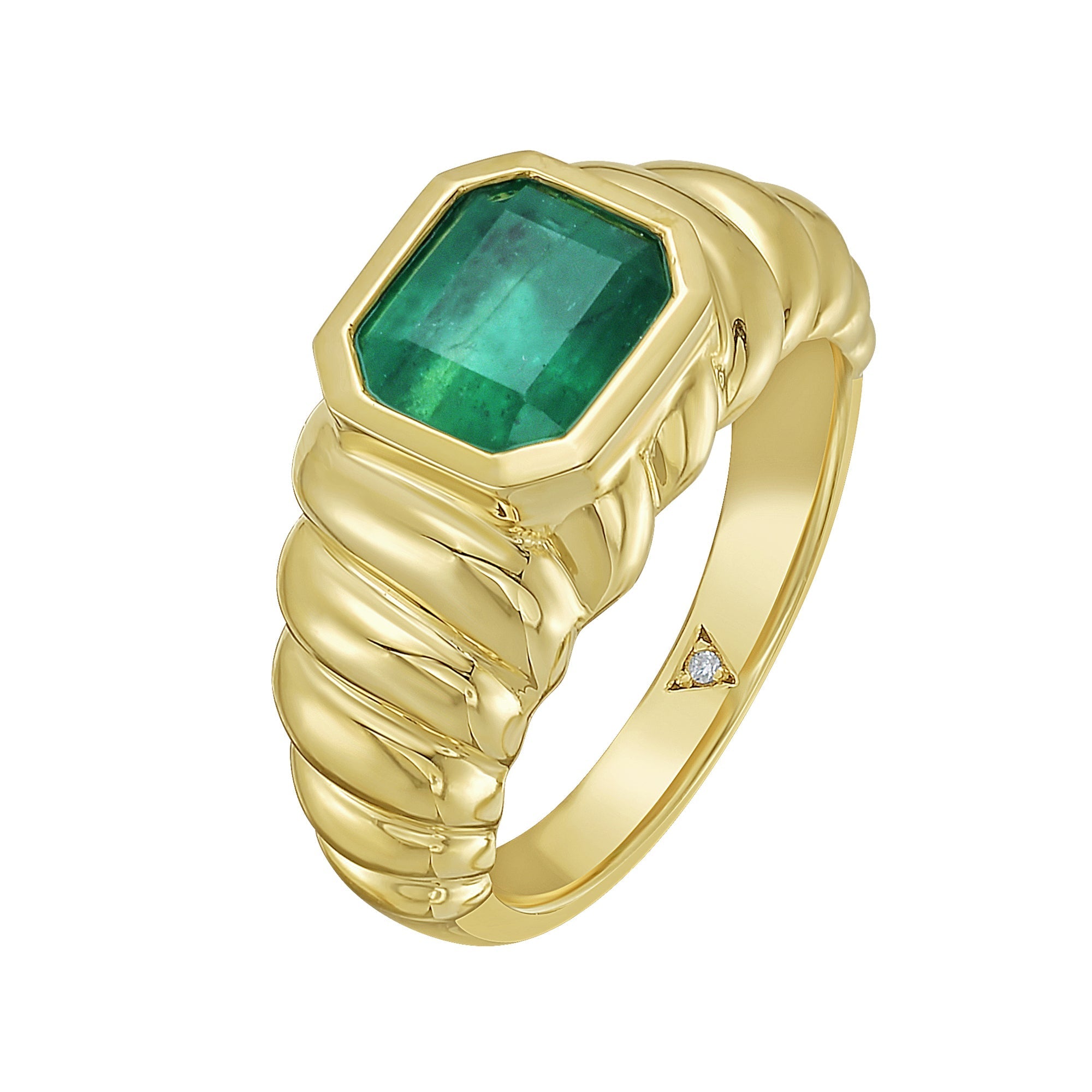 Sonnet Emerald Bezel Ring