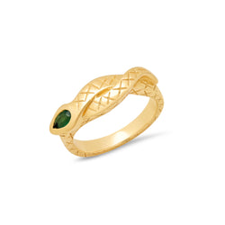 Sophia Serpent Ring with Emerald