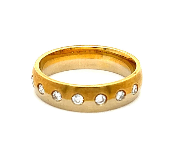 Vintage Diamond 2 tone Gold Band Ring