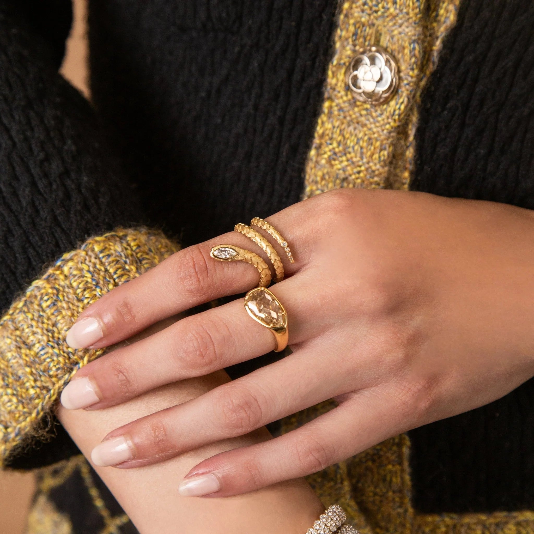 Vibora Diamond Wrap Ring