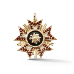 14K Gold and Enamel Military Emblem Charm