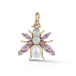 14K Gold and Gemstone Bee Charm