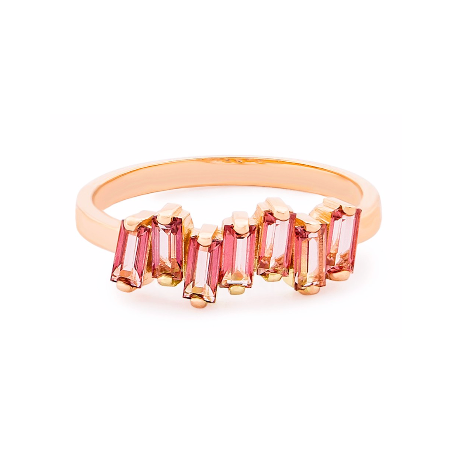 14K AMALFI WAVE BAND - MORGANITE