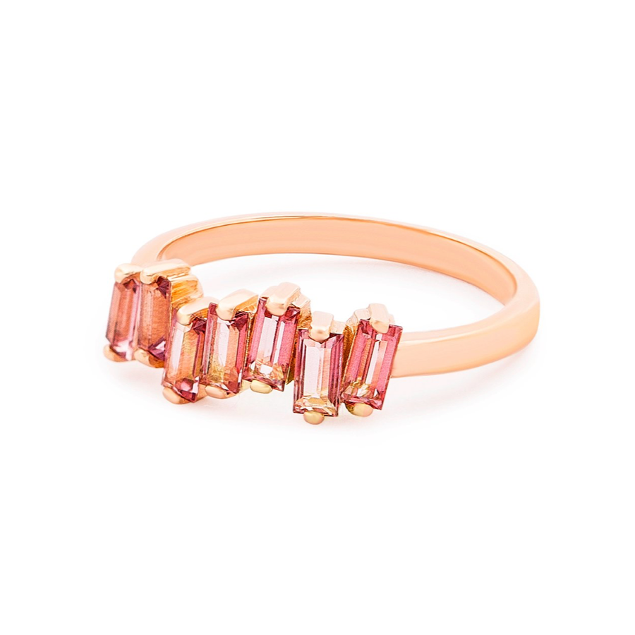 14K AMALFI WAVE BAND - MORGANITE