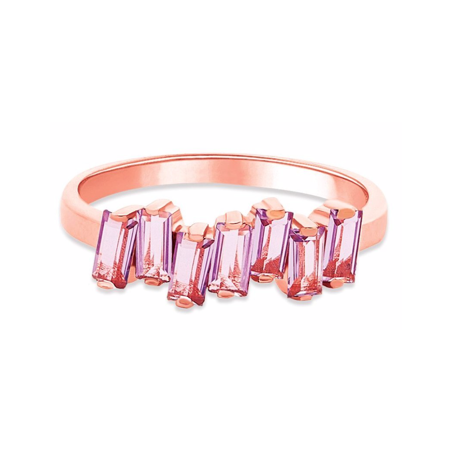 14K AMALFI WAVE BAND - ROSE DE FRANCE